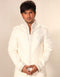white Indo western cotton silk brocade Chudidar