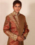 Rust Indo western Jaritanchoi Dhoti Closure View