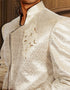 Beige Indo western Premium Silk Chudidaar Closure View