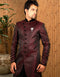 Maroon Indo western Dupion Tanchoi Chudidaar