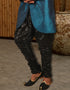 Prince Blue Indo western Kela Brocade Chudidaar Closure View