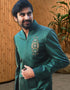 Green Indo western Art Silk Dhoti Closure View