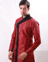 Maroon Indo western Jari Tanchoi Chudidaar Closure View