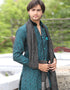 Green Indo western Kela Brocade Dhoti Closure View