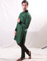 Fascinating Green Indo western Linen Chudidaar