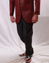 Burgundy Indo western Premium Silk Dhoti Closure View