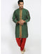 Green Kurta Art Silk Chudidaar