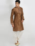 Coffee Kurta Art Silk Chudidaar Closure View