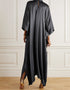 Dark Grey Heavy Designer Heavy Maxi Dress Closure View