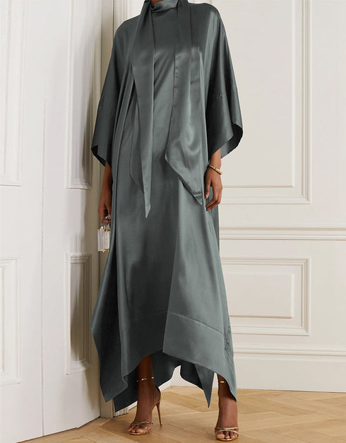 Grey Heavy Designer Heavy Maxi Dress