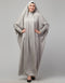 Modest Smoking Sleeve Tie at Back Ready To Wear Instant Full Size knits JiIbab Front View