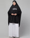 Black Polyester Knits Head Covers Hijab Front View