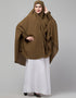 Light Brown Matt Nida Head Covers Hijab Close-up View