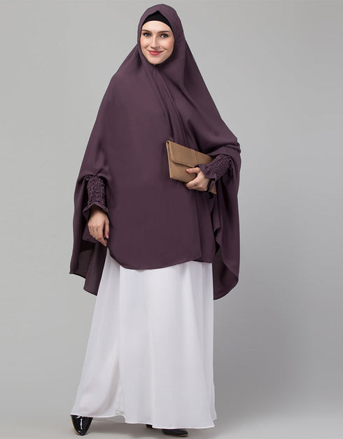 Dusty Purple Matt Nida Head Covers Hijab Front View