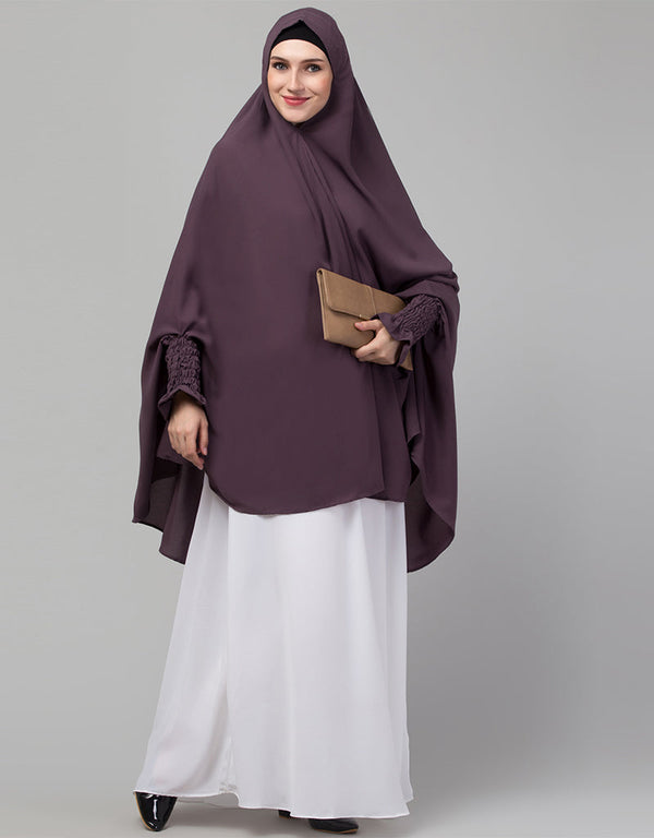 Dusty Purple Matt Nida Head Covers Hijab Front View