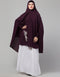 Wine Matt Nida Head Covers Hijab Front View
