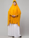 Musturd Polyester Knits Head Covers Hijab Front View