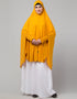 Musturd Polyester Knits Head Covers Hijab Front View