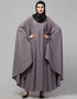 Islamic Embroidered Irani Kaftan In Light purple Color Front View