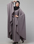 Islamic Embroidered Irani Kaftan In Light purple Color Back View