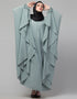 Modest Embroidered Irani Kaftan In Sage green Color Side View