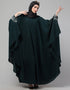 Dubai Embroidered Irani Kaftan In Bottle Green Color Side View