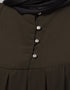 Trendy Pleats at chest Smoking Sleeve Casual Abaya Lifestyle Images