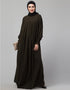Trendy Pleats at chest Smoking Sleeve Casual Abaya Side View