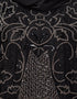Chic Black Shine Nida Embroidery Abaya Back View