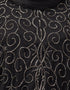 Trendy Black Shine Nida Golden Embroidery Abaya Front View
