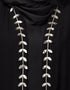 Muslim Black Shine Nida Copper Embroidery Abaya Side View