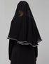 Black Georgette Head Covers Hijab Back View