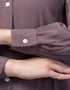 Arabic Abaya with a simple front-open design and cuffs for a stylish In Color Plum