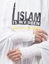White Viscose Knits Head Covers Hijab Back View