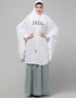 White Viscose Knits Head Covers Hijab Front View