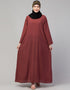 Chic Basic abaya with a flared hem for a relaxed and stylish look In Color Rust