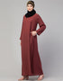 Chic Basic abaya with a flared hem for a relaxed and stylish look In Color Rust
