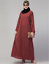 Chic Basic abaya with a flared hem for a relaxed and stylish look In Color Rust