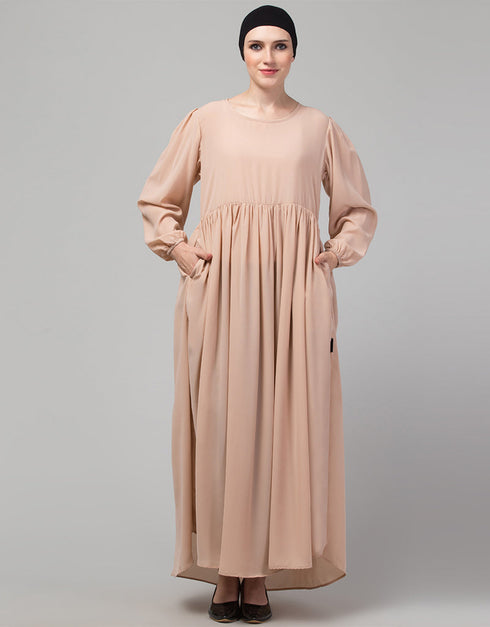 Arabic Skin Color 3 pcs set of Abaya Khimer and Nose piece Additional Angles
