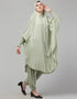 Dubai SMOKING AT SLEEVE JERSEY KHIMER WITH HAREM PANT Front View