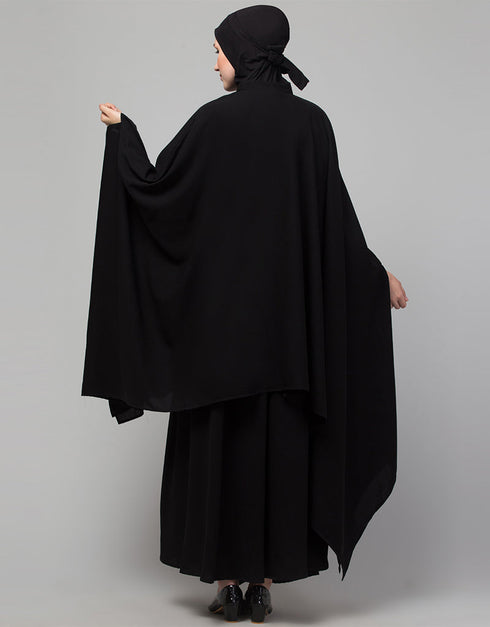 Islamic Two piece Black Color Butterfly Kaftan Additional Angles