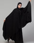 Islamic Two piece Black Color Butterfly Kaftan Close-up View
