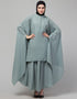 Arabic Two piece Butterfly Kaftan In Saga Green Color Lifestyle Images