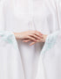 Muslimah White Irani Kaftan with thread embroidered Lifestyle Images