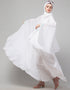 Muslimah White Irani Kaftan with thread embroidered Additional Angles