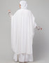Arabic White matt Nida Golden Embroidery Abaya Front View