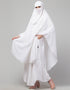 Chic 3 pcs set of White Abaya Khimer and Nose piece Side View