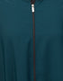 Dubai Long-Sleeved Abaya with Flared Hem for a Sophisticated Look In Color Teal Blue