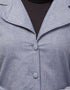 Arabic Abaya with self-fabric buttons and coat collar In the Shade Of Sky Blue