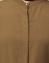 Modern Daily wear abaya with front opening and hidden placket in Color Gold